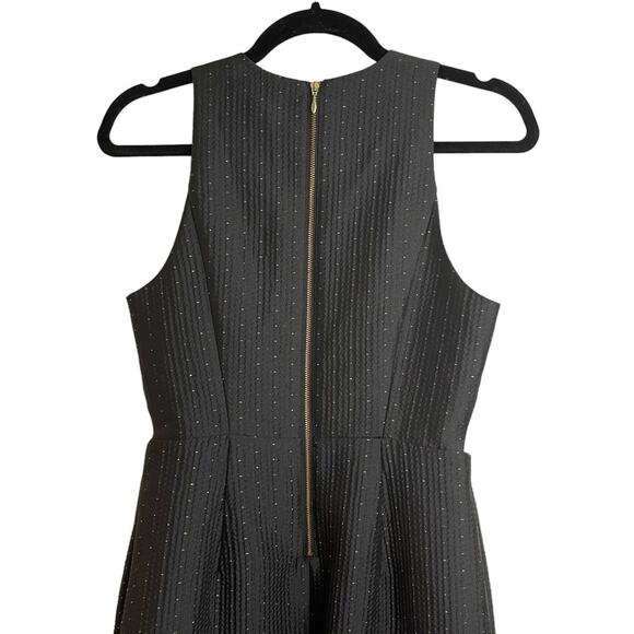 Madewell Nightfall Jacquard Black and Gold Cutout Dress - Picture 3 of 8